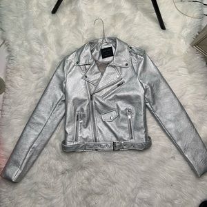 Love tree leather jacket